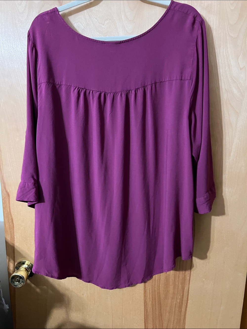 torrid Raspberry Lattice-Front Blouse - Picture 3 of 6